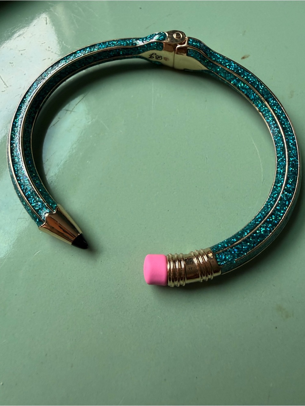 Betsey Johnson Pencil Hinged Bangle Bracelet